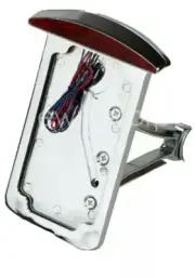 Chrome Side Mount License Plate Tail Light For Harley Bobber Chopper