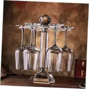 Mylifestyle Elegant Desktop Crystal Glass Stemware Rack/Rotate 8 Wine Large