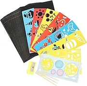 BCOATH Scratch Drawing Paper Set Boys and Girls Art Scratch Paper Fun Prints for Creative Drawing Painting