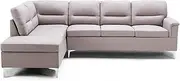 2.8m Sofa Left Corner Chaise Fabric Sectional Lounge Set Suite Couch Seater Grey