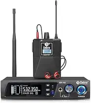 D Debra Audio PRO ER-102 UHF Dual Channel Wireless in Ear Monitor System with Monitoring Type for Stage, Recording Studio, Musicians, Monitoring (1 Bodypack with Transmitter)