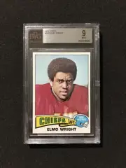 1975 Topps Football ELMO WRIGHT #513 BVG/BGS GRADED 9 - MINT