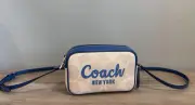 COACH CAB09 Mini Jamie Camera Bag Signature Canvas Coach Print Sand/Pacific Blue