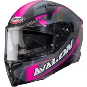 Avalon X Optic Matt Black Pink Full Face Helmet