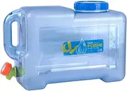 Camping Water Storage Container, Large Capacity Food Grade PC Water Storage Tank with Tap, Transparent Portable Emergency Water Storage Bucket for Car