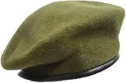 [AKOOSY] Unisex Adjustable Wool Beret Hat for Men and Women Lightweight Autumn Spring Driving Cap in Army Green Fashionable Sun Protection Accessory for All Occasions