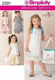 Simplicity Sewing Pattern 2391 Children's Pillow Case Fashion Size 3-8 Uncut
