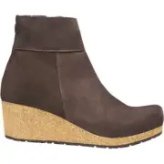 Papillio Birkenstock Ebba Suede Leather Wedge Ankle Boots Roast US 10 ER 41 NEW