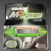 Gillette M3 Power Mach3 cartridge blade refills 4 pack NOS