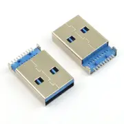 5Pcs USB 3.0 Male 9 Pin 9P Type A AM Panel Mount DIP Socket Jack Connector