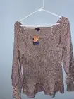 Anthropologie INDIGO POPPY Plaid CowGirl Top Blouse XL NWT!! O