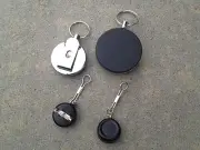 New 4pc Combo Retractable Pull Reel Key Chains Key ID Badge Belt Clip Holder