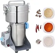 500G Electric Grain Grinder Mill Spice Mill Stainless Steel Herb Grinder Swing Type 3 Blades Timing Grinding Machine High Speed Pulverizer Powder Machine for Grinding Herbal Spice Pepper Coffee
