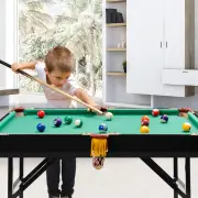 Costway122 CM Folding Billiard Table Set with Accessories-Green