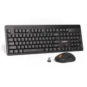 Wireless Keyboard and Mouse Combo with Silent Touch, 104-Key Full Size with 8