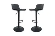 Chotto - Eri Adjustable Swivel Bar Stools -Black