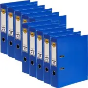 NEW Marbig Linen Lever Arch File Folder PE A4 75mm Royal Blue 10 Pack