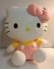 Sanrio Hello Kitty Special Pink Overall 12" Jumbo Plush, AUTHENTIC LICENSED NEW