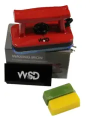Ski Snowboard Wax Iron tuning iron + yellow and green wax + WSD wax scraper 5"