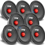 8x DS18 PRO-GM6B 6.5" Midrange Bullet Speaker 480W 8-ohm Pro Car Audio Mid Bass