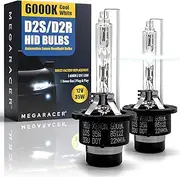 Mega Racer D2S D2C D2R Xenon HID 6000K White Light Low Beam Headlight Car Lamp Bulb Factory Replacement 66040 85122 USA