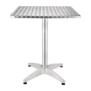 Bolero Square Bistro Table Stainless Steel 600mm - Cafe Tables (U427) - U427
