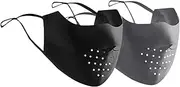 UV Cover 2Pcs Sun Protection Shield Breathable UV Cover UPF 50+ Facial Protector for Women Reusable Soft Sunscreen Shield Washable Face with Ear Hoops