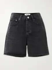 [AGOLDE] AGOLDE - V-waist Denim Shorts - Black - 30 30 Black