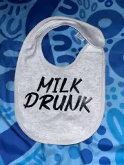 Milk Drunk Baby Bib Size Newborn