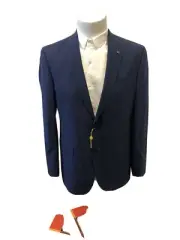 TED BAKER Blue Blazer Sz 42 R Jay CT NWT