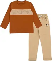 [Disney] Cars Mickey Mouse T-Shirt and French Terry Pants Outfit Set Infant to Big Kid Sizes (18 Months - 10-12)