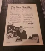 Allstate Insurance Vintage Print Ad 1973 8x11 Great To Frame