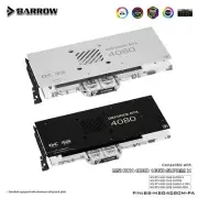 Barrow BS-MSG4080M-PA GPU Water Block w/Backplate for MSI RTX 4080 16GB SUPRIM X