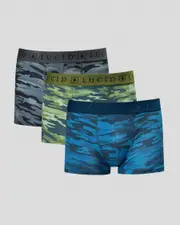 [Lucid] Lucid Men's Camo Fitted Boxer Shorts 3 Pack Size Small S Multicolor