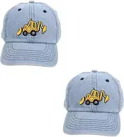 [BESTYASH] 2pcs Adjustable Peaked Cap Kids Baseball Hat Outdoor Leisure Hat Cotton Sun for Toddlers Boys and Girls