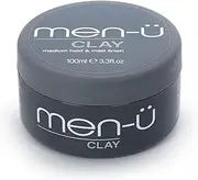men-u CLAY styling 100ml, mens hair products – Great for matt & choppy styles. SIGNATURE MELON FRAGRANCE - Mens hair wax, medium hold & matt finish.100ml styling puck