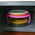 Tray Plastic Heating Plate Stand Microwave Stacker Lid Cooling Rack Shelf
