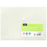 J.Burrows A5 Recycled Button Document Wallet Clear