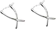 MAYJAI Stylish minimalist earrings line cross earrings earrings