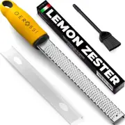 Stainless Steel Cheese and Citrus Zester Grater W/Extra Sharp Blade - Perfect