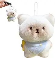 [Generic] Mignon Chat Plush, Plush Cat Pendant | Cartoon Plush Chat Pendant | Creative Hanging Ornaments, Flexible Portable Bag Pendants for Kids, Dry Rice Cat, Fare riferimento alla descrizione