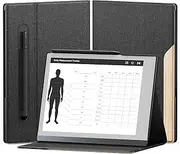 OLAIKE Book Folio Case for Remarkable 2 Paper Tablet 10.3" 2020 Released, Premuin Fabric Smart Cover with Pen Pocket, Stable Folding Stand Design (Not for Remarkable 1),Black & Light Cork