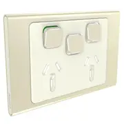 Clipsal Iconic Styl Cover Frame, 3 Switches & 2 Sockets, 10 A, Horizontal, Crowne - S3025XC-CE