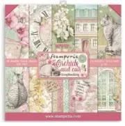 Orchids and Cats - Stamperia 12" x 12" Paper Pad 10/pk Double Sided Scrapbook