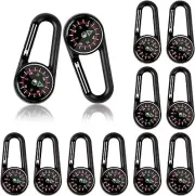 12 Pcs Mini Compass Keychain for Kids Bulk, Small Pocket Magnetic Compass Surviv