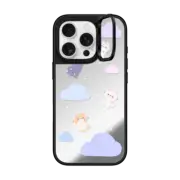 iPhone 16 Pro Mirror Ring Stand Case MagSafe Compatible Falling cats by Milkkoyo
