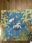 Tapestry & Co Kids Zebra Jungle Theme Tapestry Cushion Pillow Sham 18x18 NWT