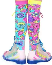 [Madmia] Candy Land High Knee Socks for 6-99 Year Kids and Adults