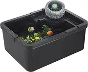 Small Aquarium | Coffee Table Tank Decor - Small Ancient Aquariums with USB Pump & Light for Aquaponics Reef Jellyfish Betta Desktop Bookshelf Bedroom Hospital Studio