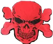 Motorcycle Skull Patches Harley Davidson Red Jacket Biker Vest Skull Patches